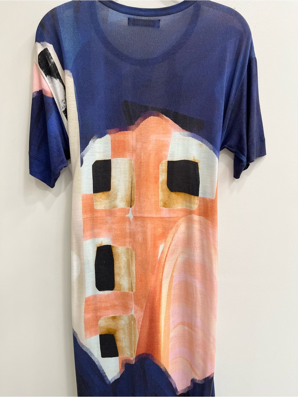 HENRIK VIBSKOV Flute Midi Dress Layered Drapes Lagenlook Geometric Artsy - Picture 12 of 15